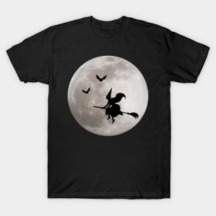 Halloween Full Moon Spooky Witch T-Shirt